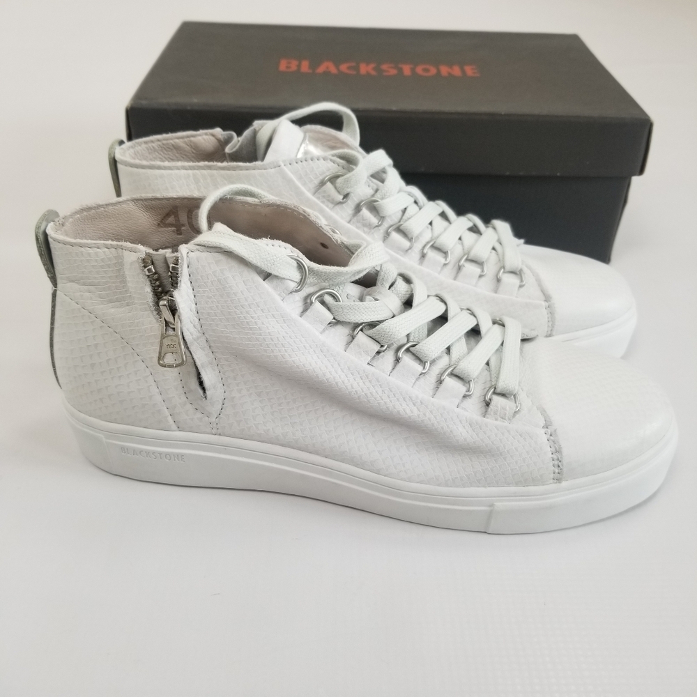 Blackstone NL 28 Mid Sneaker White Metallic Size 40 10